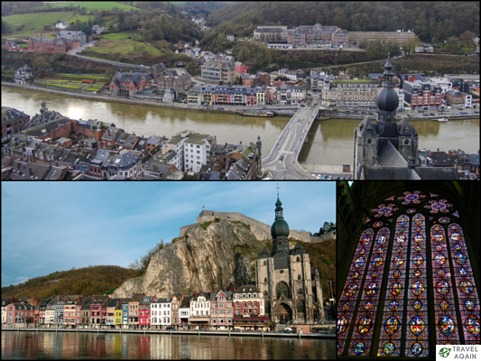 Dinant - miasto u stóp cytadeli i gotyckiego kościoła NMP