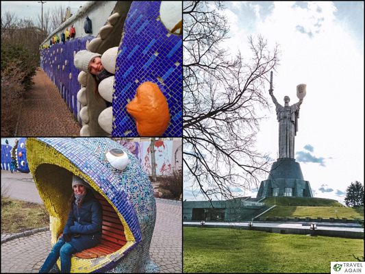 Kijów - Aleja Pejzażowa i pomnik Matki Ojczyzny